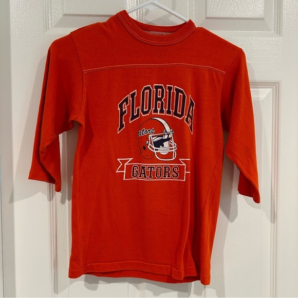 Other - VTG 80's University of Florida Gators Kids 3/4 Sleeve Shirt Sz 8/10 Orange Tee